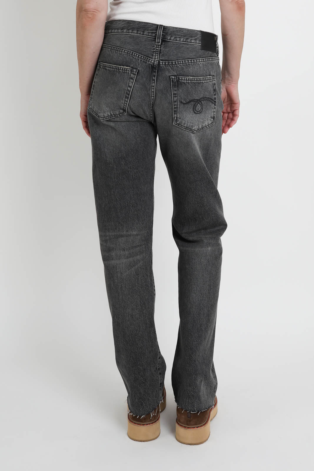 R13, Jeans Cuffed Romeo in Leyton Black