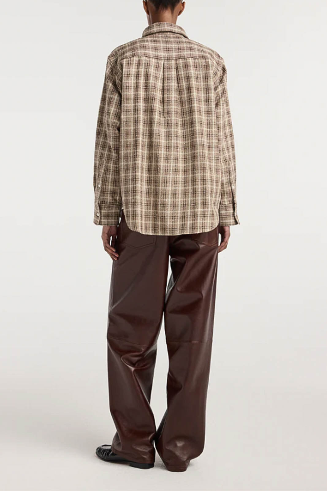 Róhe, Overshirt/Bluse Oxford in Boucle Check