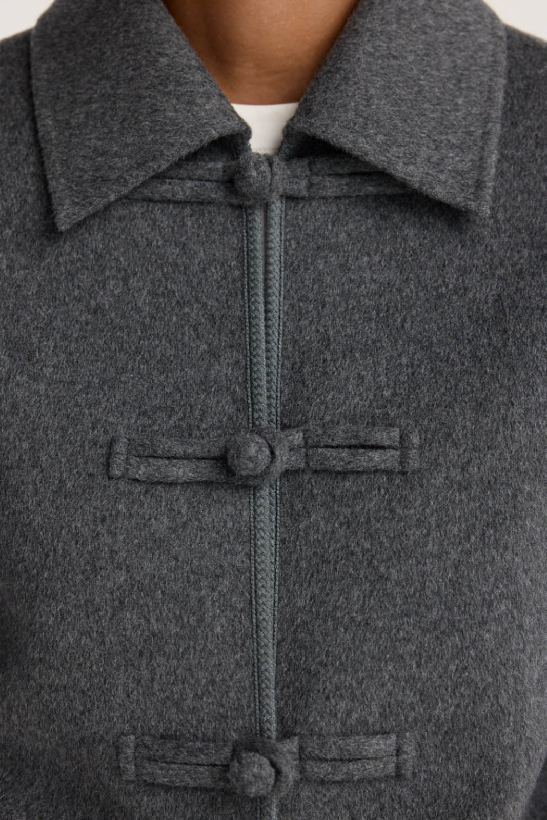 Rohe, Jacke Double-Faced in Dark Grey Melange