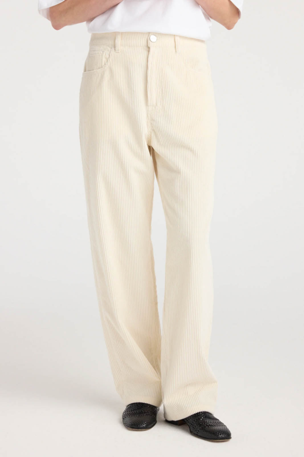 Hose aus Cord in Winter White