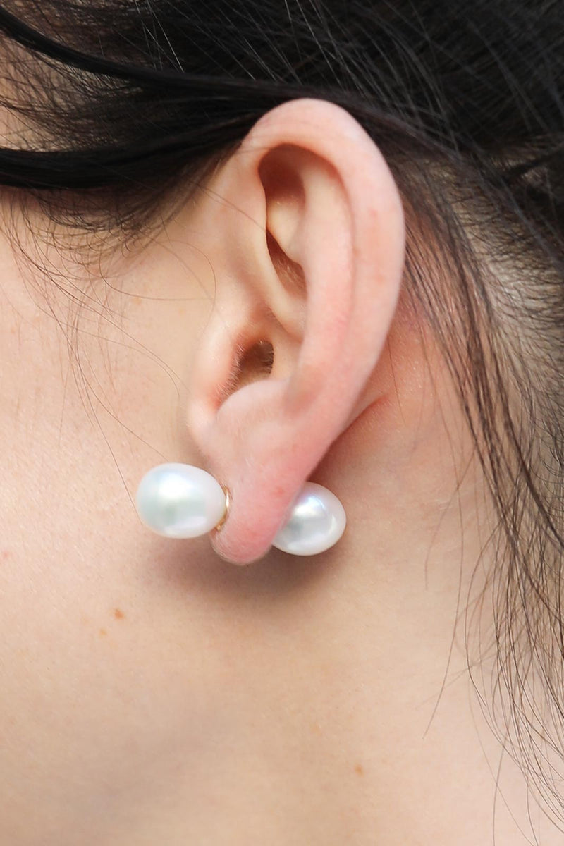 Ohrring Large Pearl Piercing in Pearl