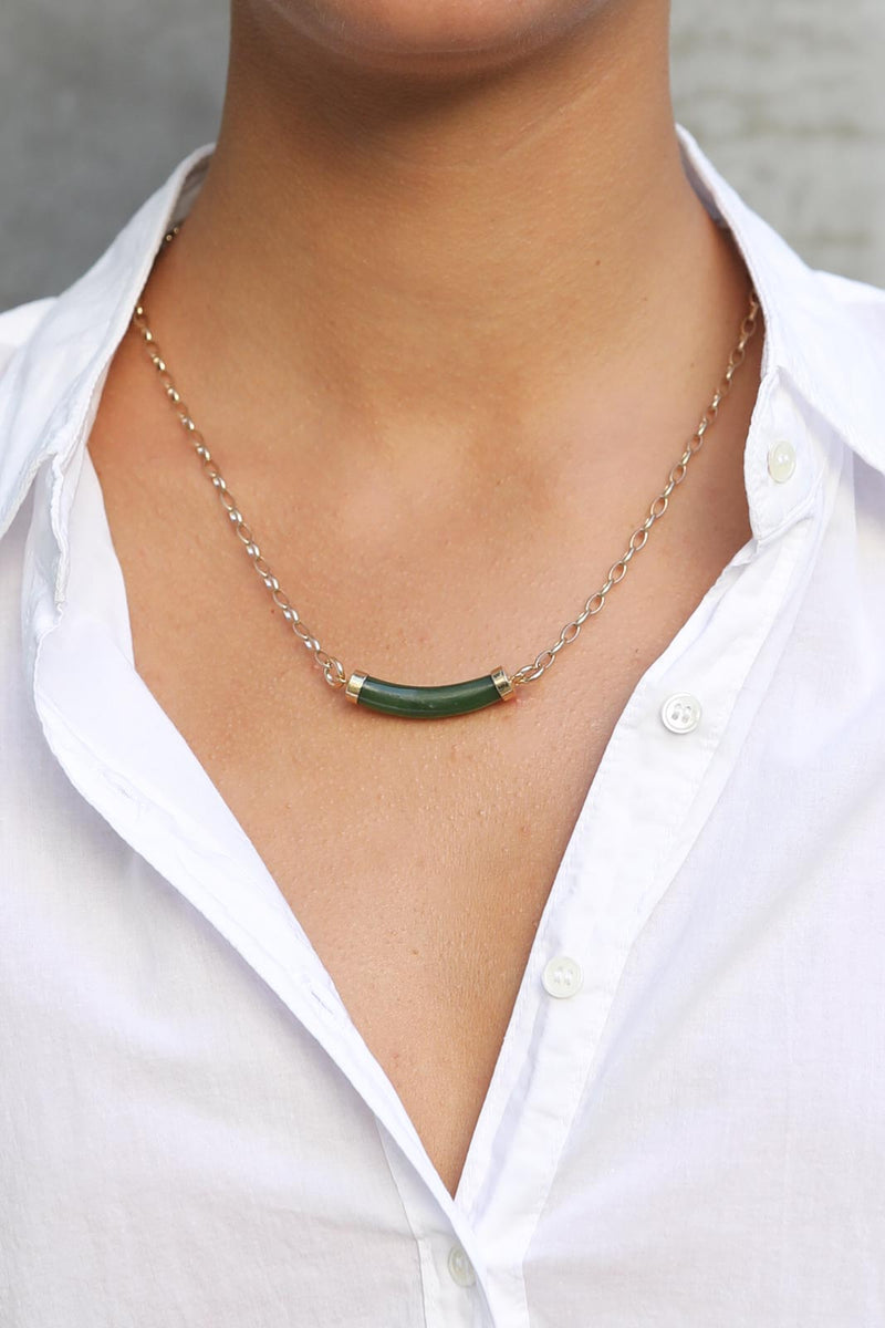 Halskette Jade Necklace in Grün