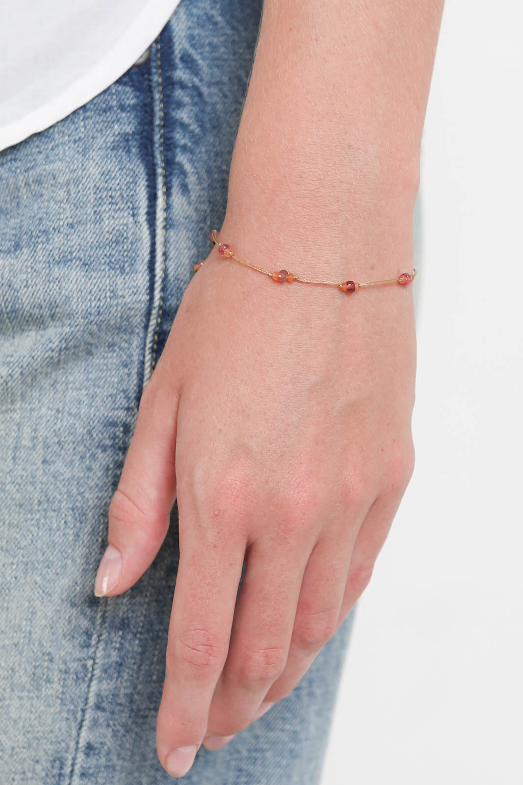 Sharing Bijoux, Armband T.Bee Duo in Pink Tourmaline Cornaline