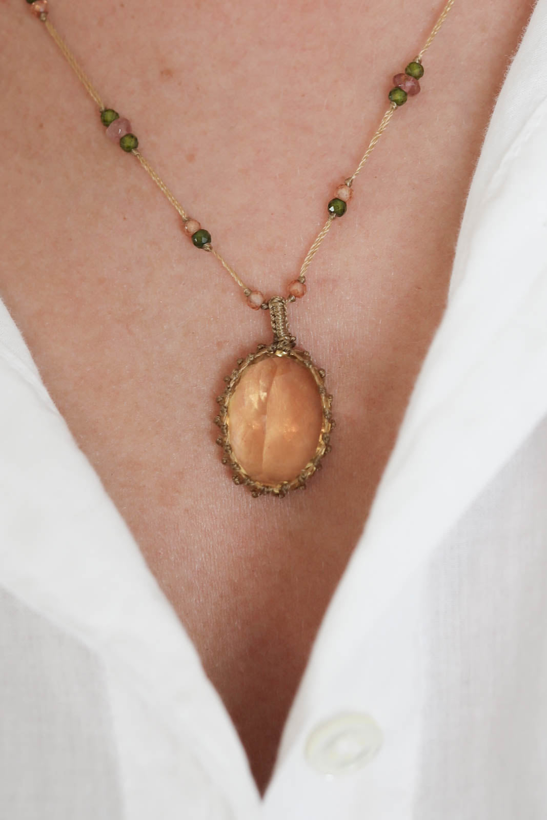 Sharing Bijoux, Halskette Tibet in Citrine