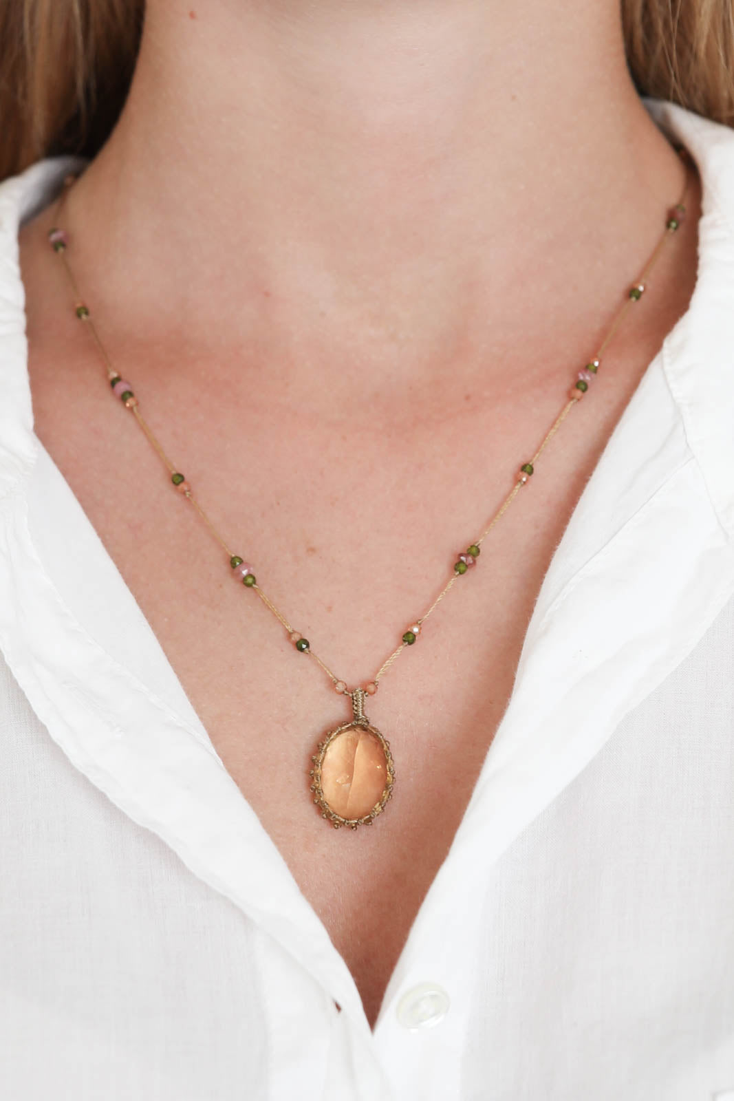 Sharing Bijoux, Halskette Tibet in Citrine