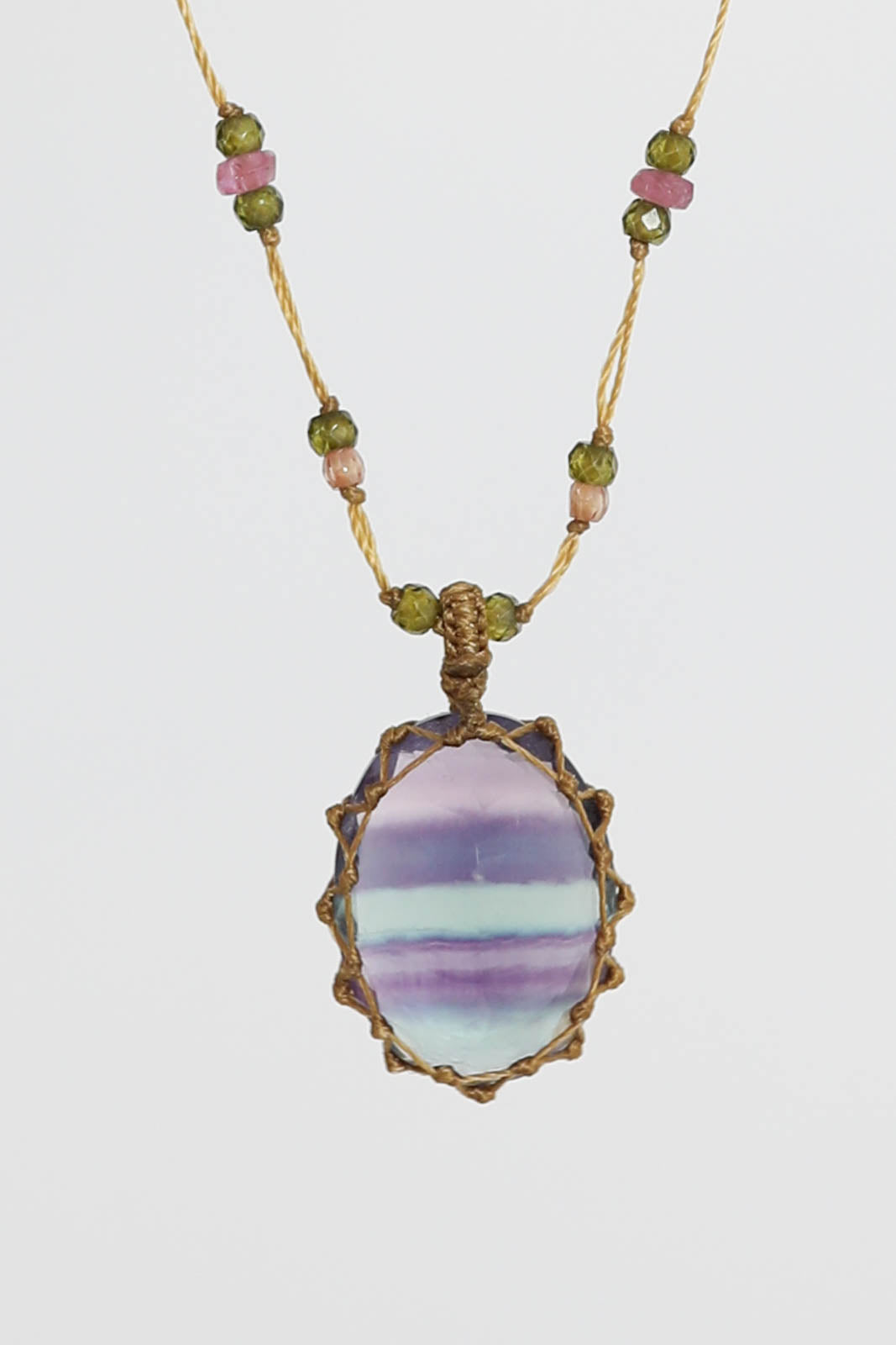  Sharing Bijoux, Halskette Tibet in Flourite Rainbow