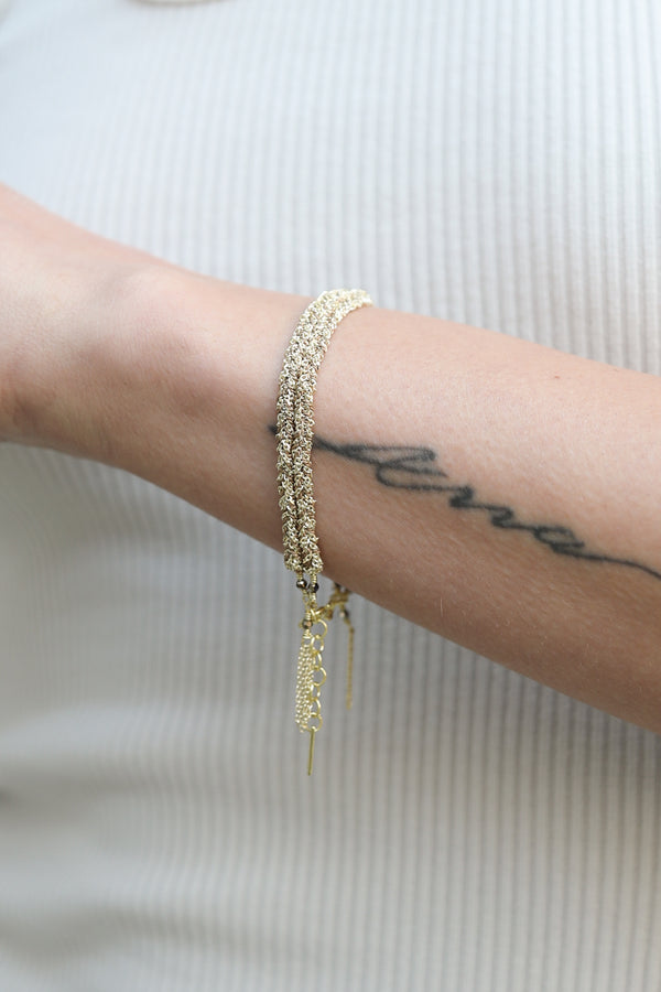 Armband N° 183 in Gold Beige