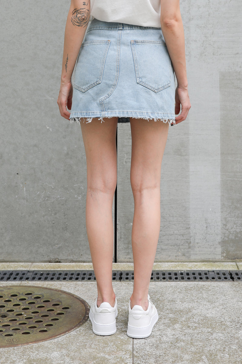 Rock Mini aus Denim in Blau