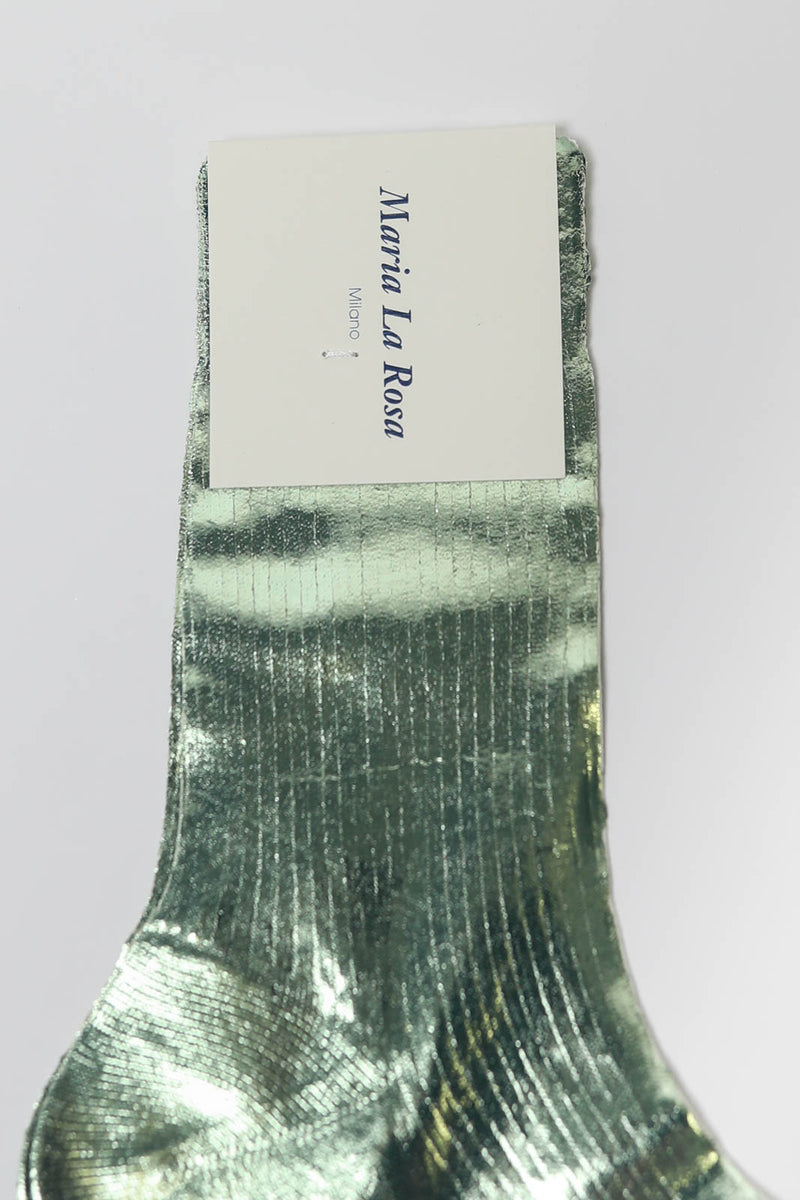 Socken One Ribbed Laminated in Verdino
