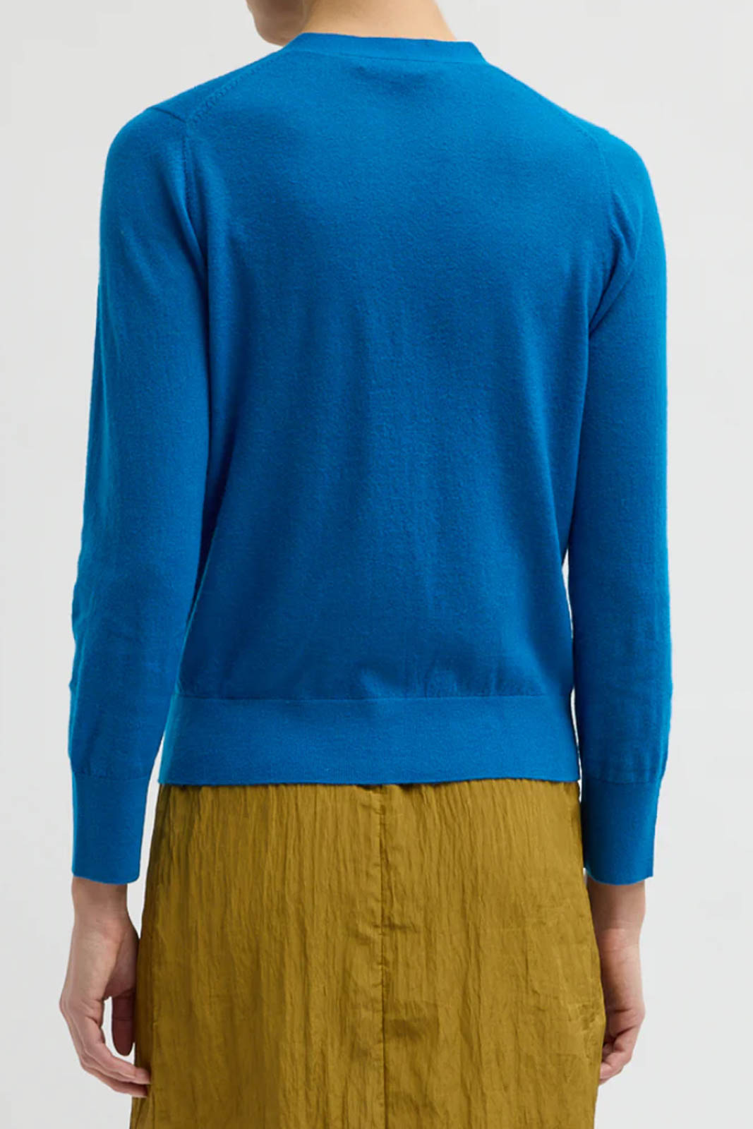 Tibi, Cardigan Shrunken in Bright Blue
