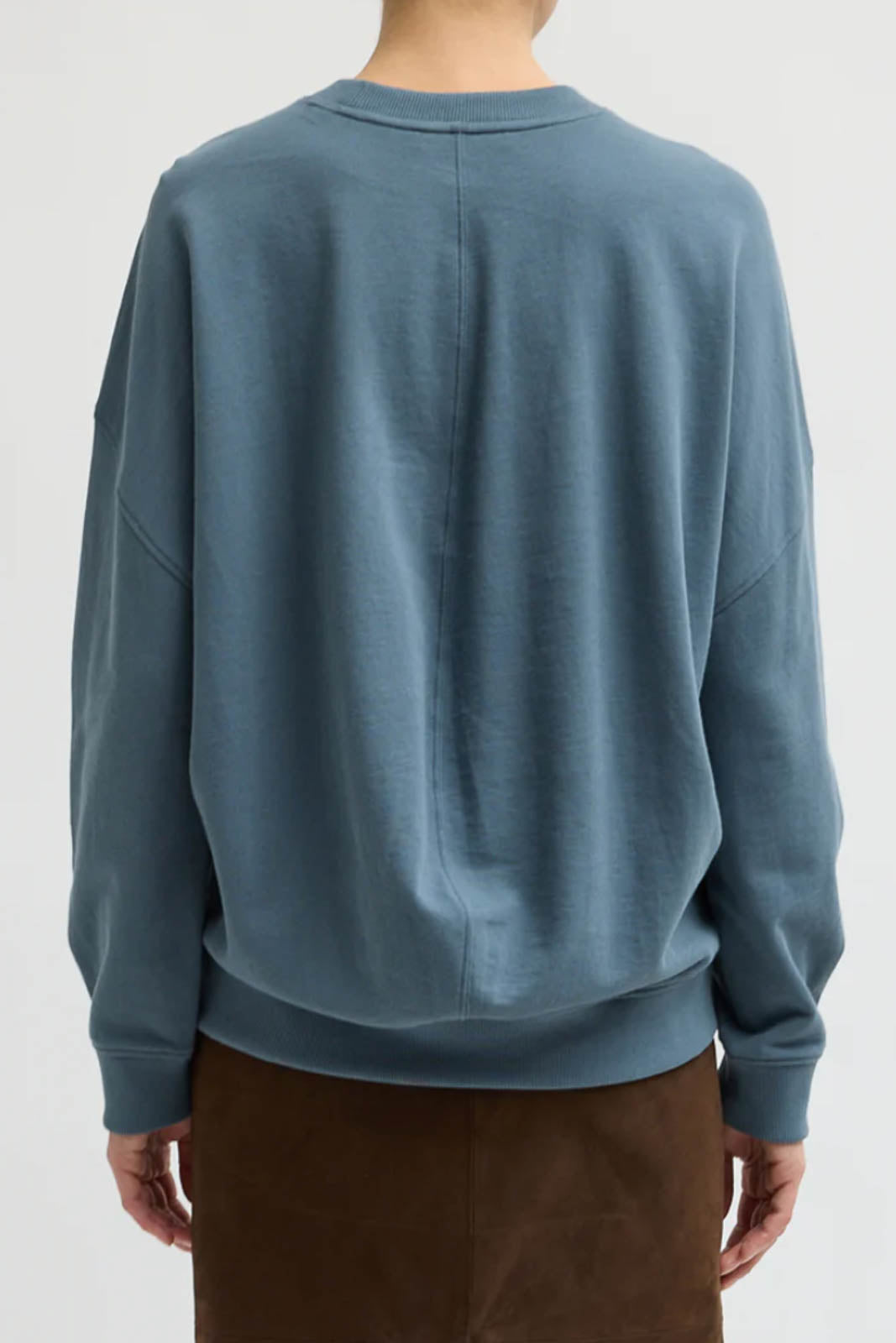 Tibi, Sweatshirt Light Weight in Blue Grey