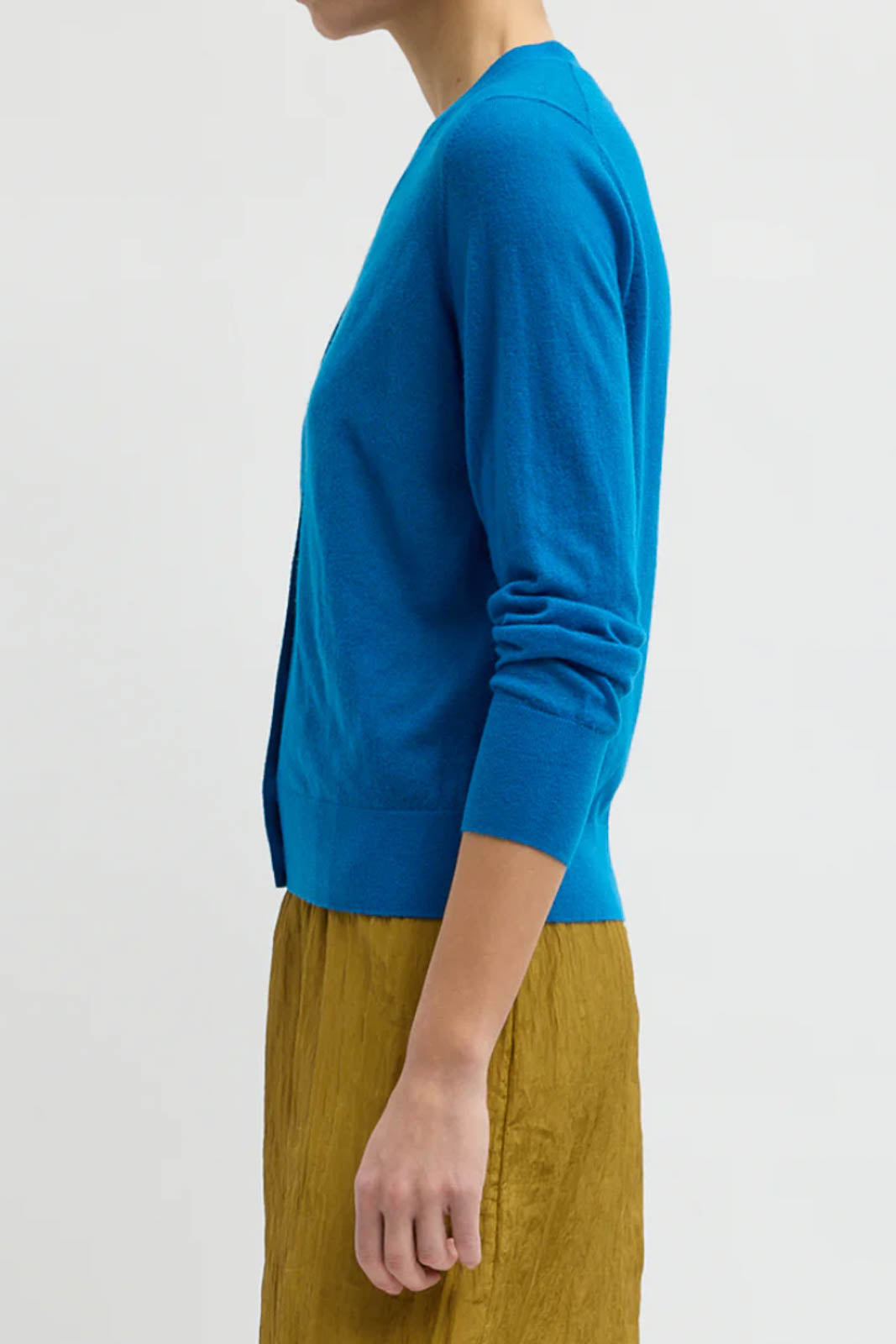 Tibi, Cardigan Shrunken in Bright Blue
