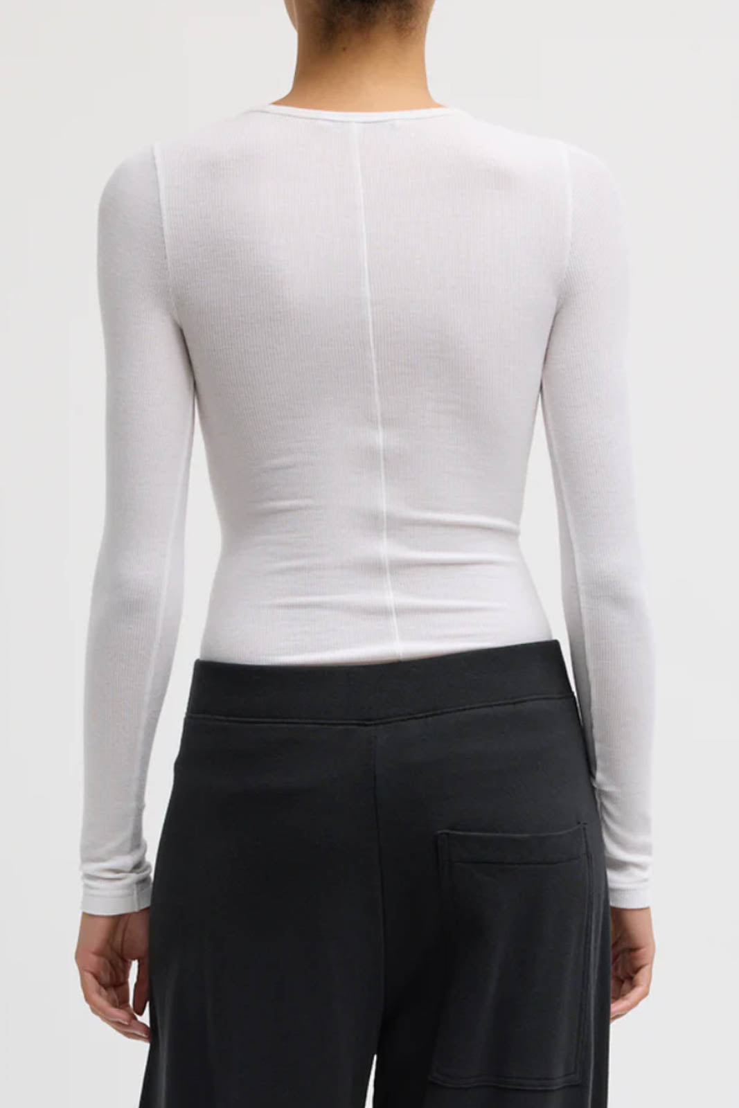 Tibi, Langarm-Shirt Circular in Weiss