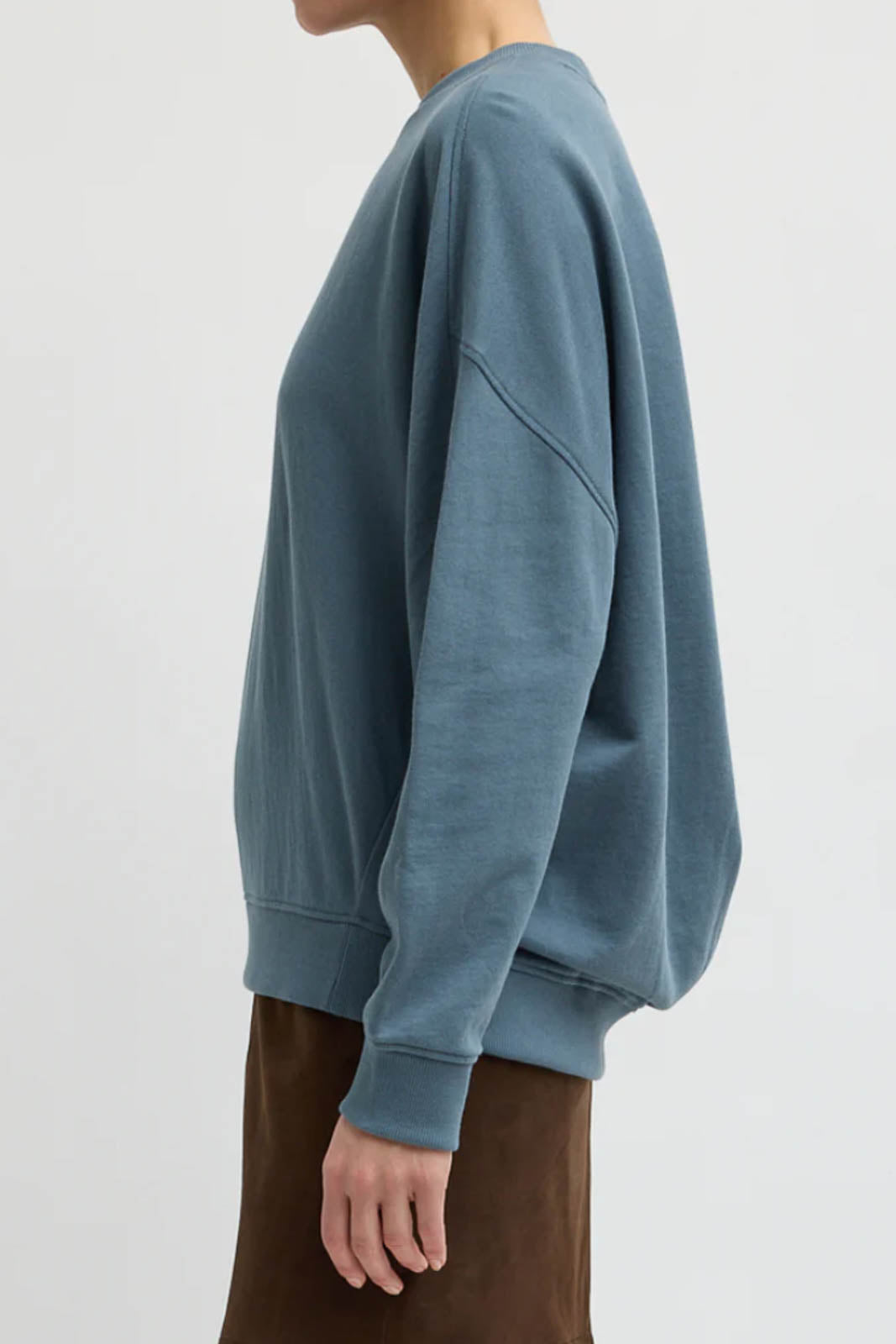 Tibi, Sweatshirt Light Weight in Blue Grey