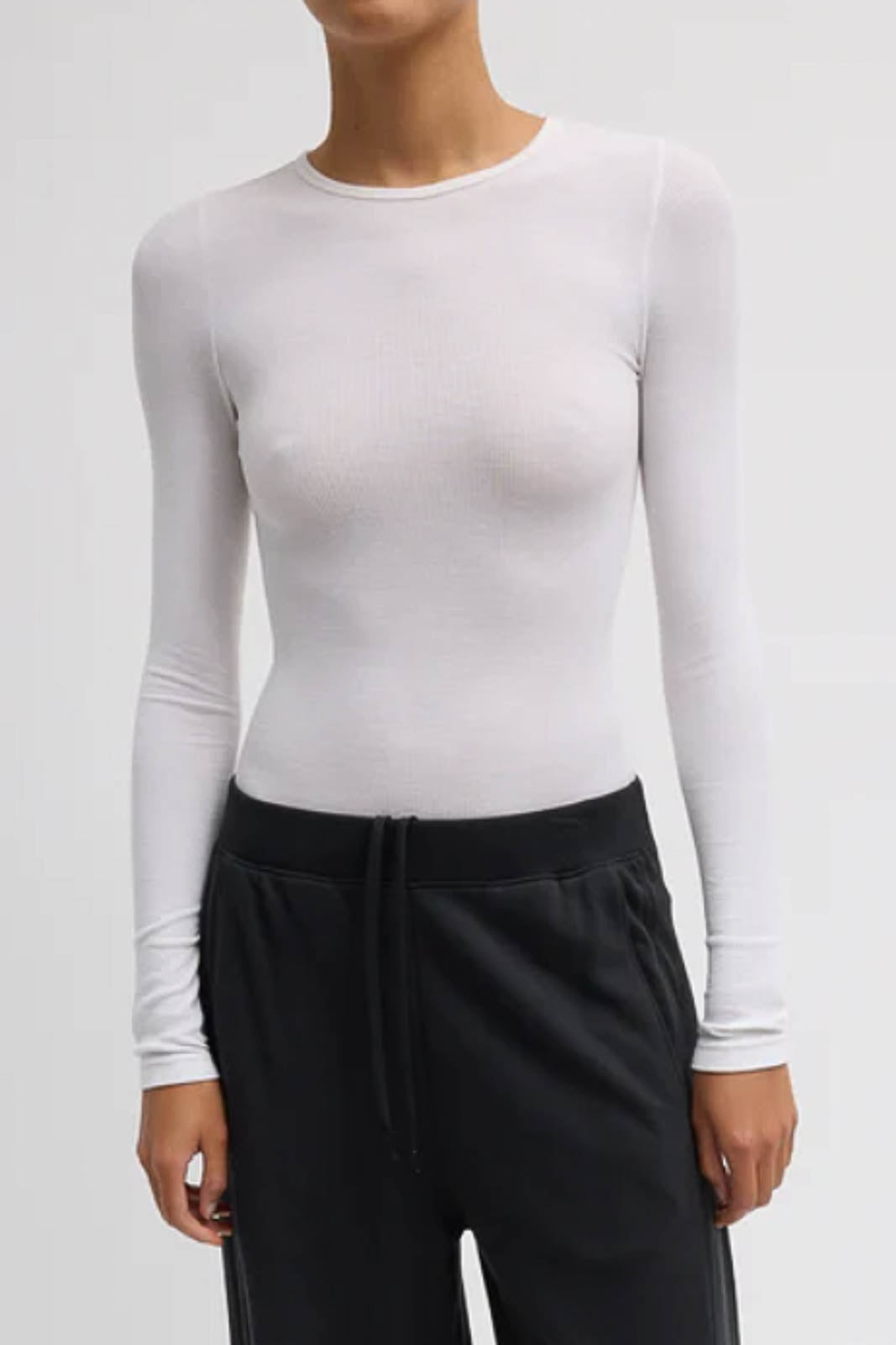 Tibi, Langarm-Shirt Circular in Weiss