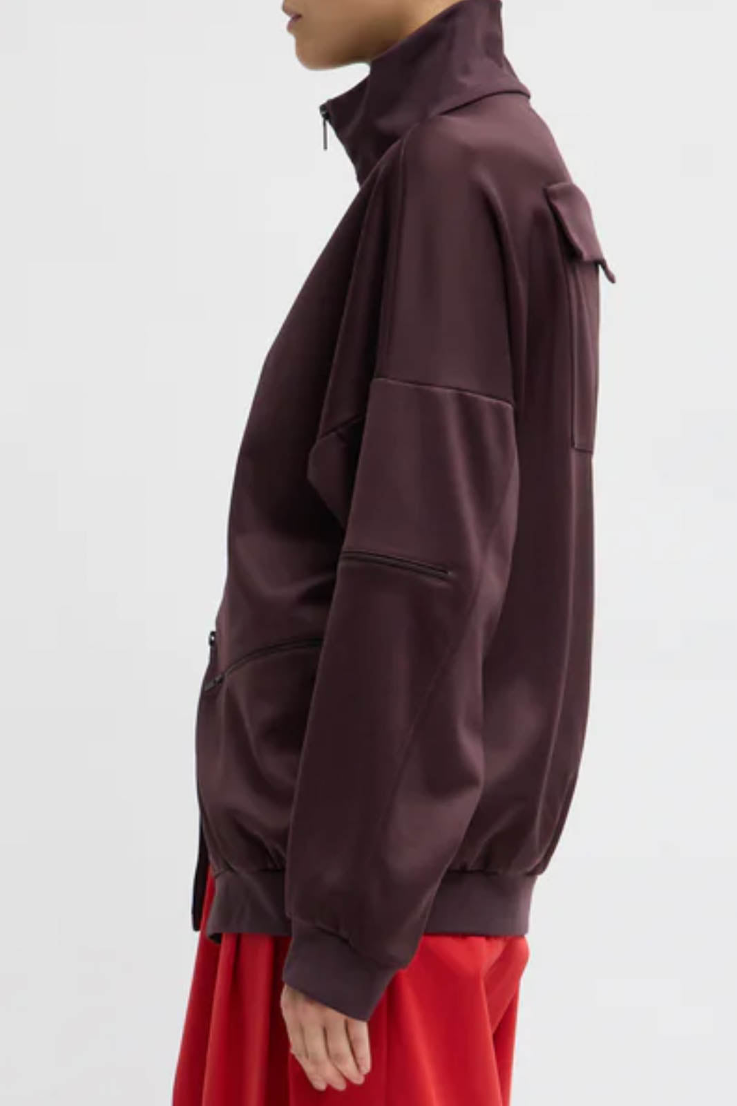 Tibi, Cardigan Active Knit in Brown