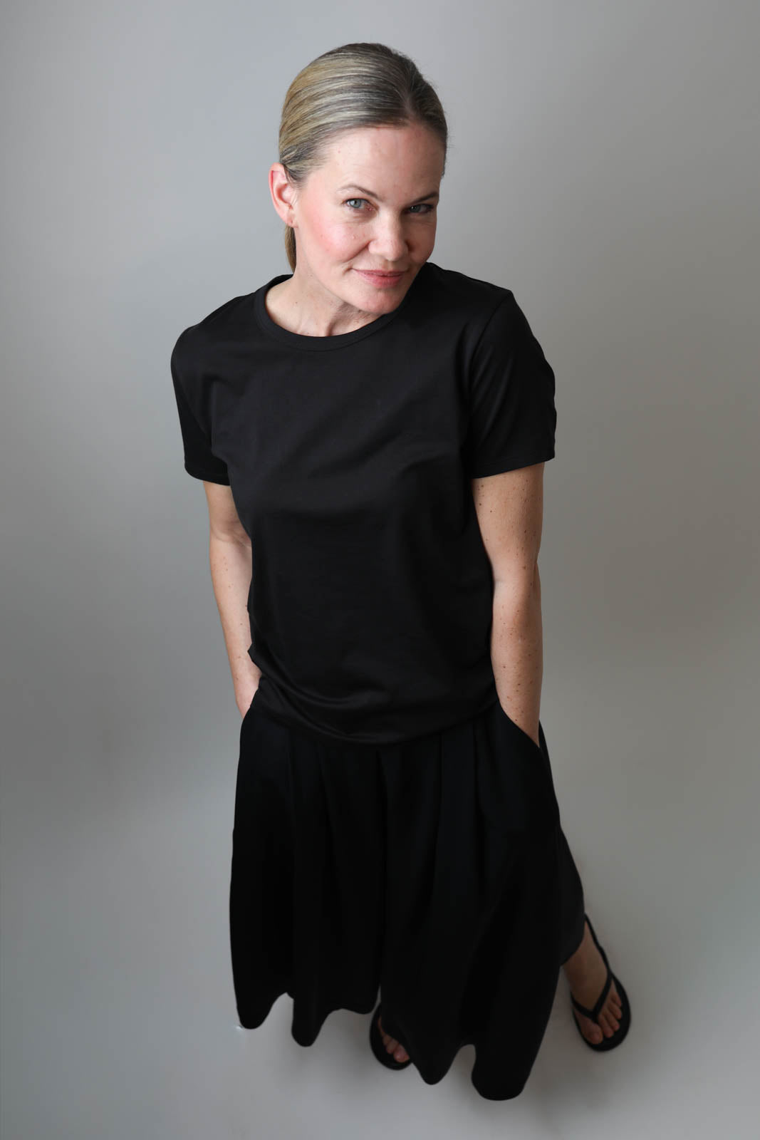 Vestibule Garderobe, T-Shirt Crewneck in Schwarz