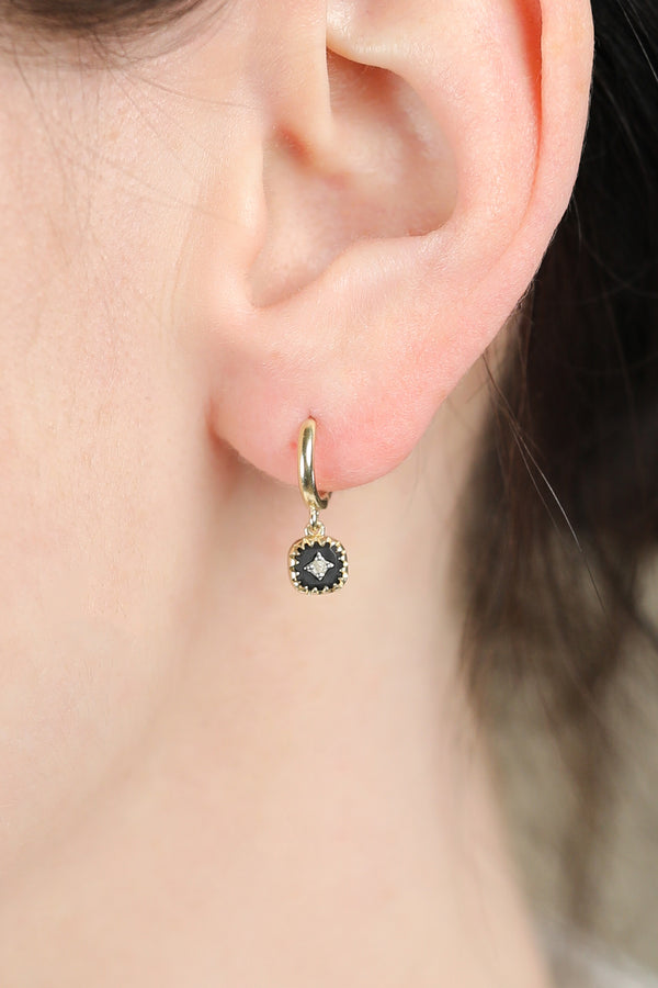 Ohrringe Pierrot in Noir Diamant