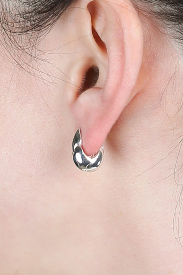 Ohrringe Linked Hoops in Silber