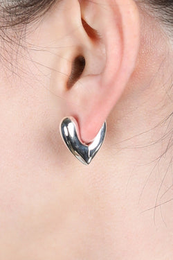 Ohrringe Heart Hoops in Silber