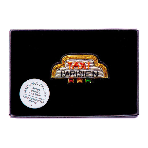 Brosche Taxi Parisien in Multi