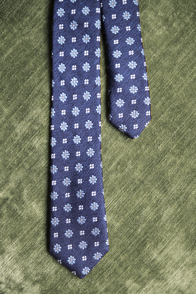 Herren-Krawatte aus Seide in Marine
