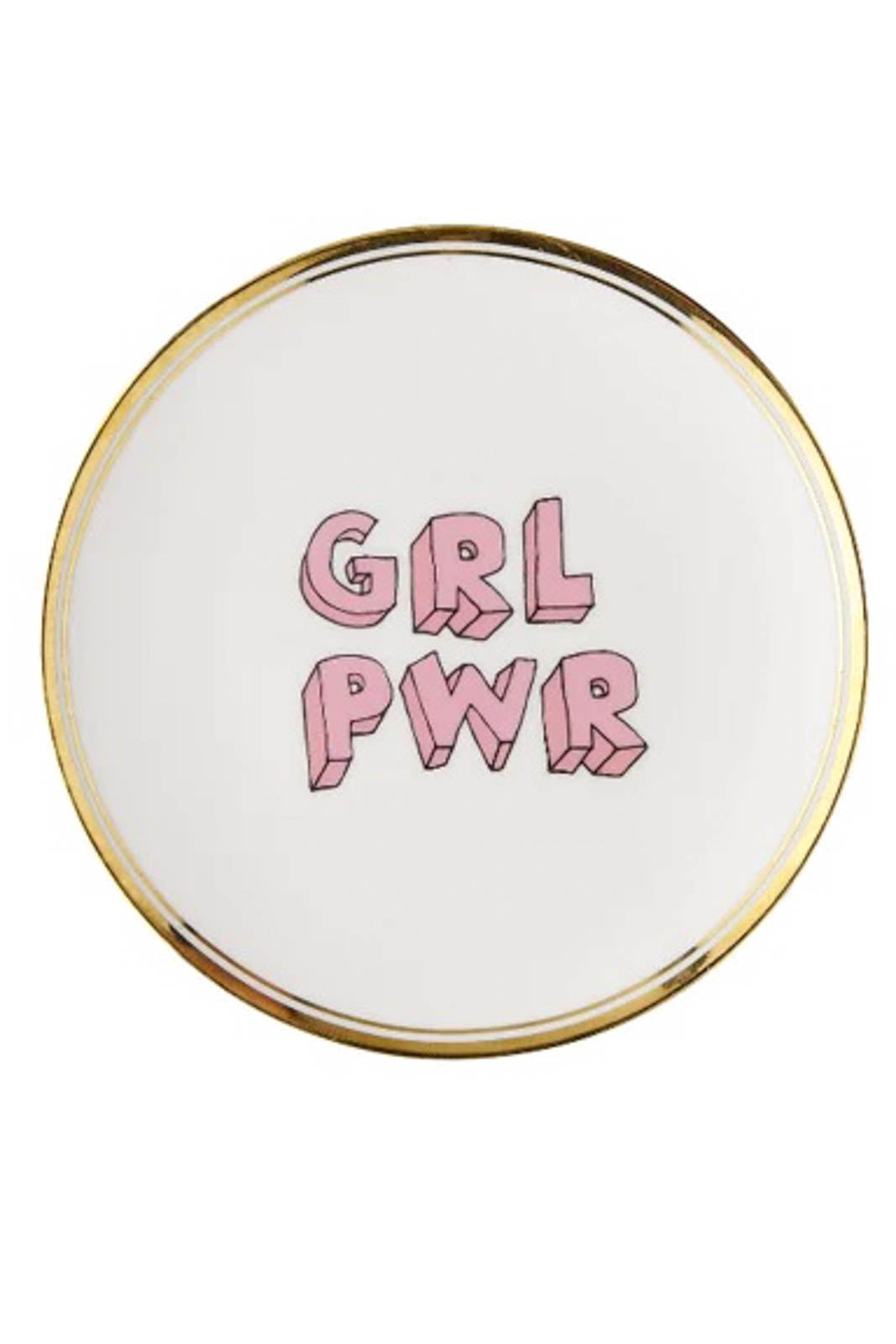 GRL PWR plate in white/pink