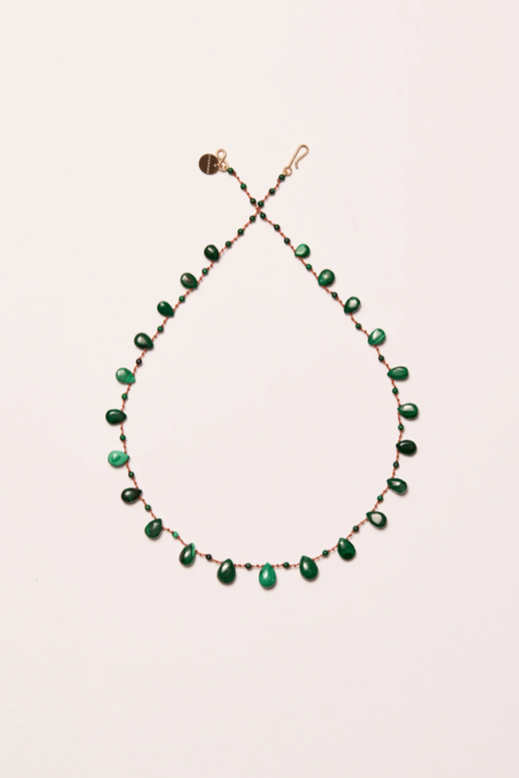 Savannah necklace with stones in Malachite Naturelle