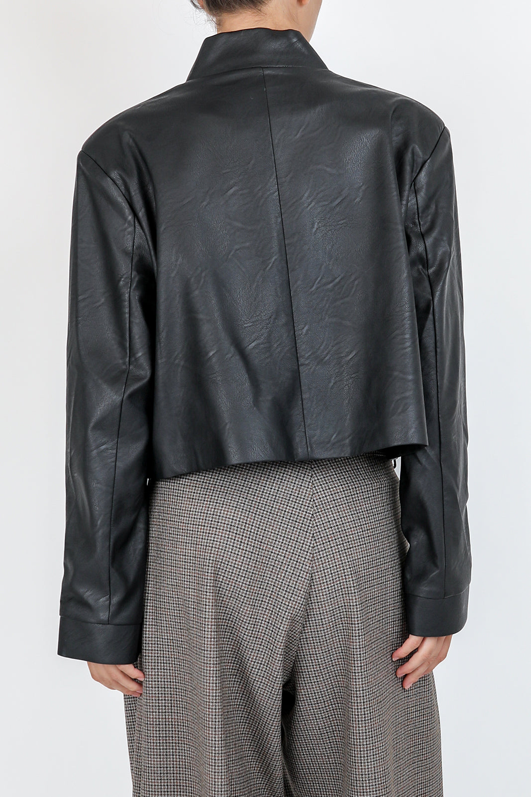 Leona jacket made from vegan leather in black