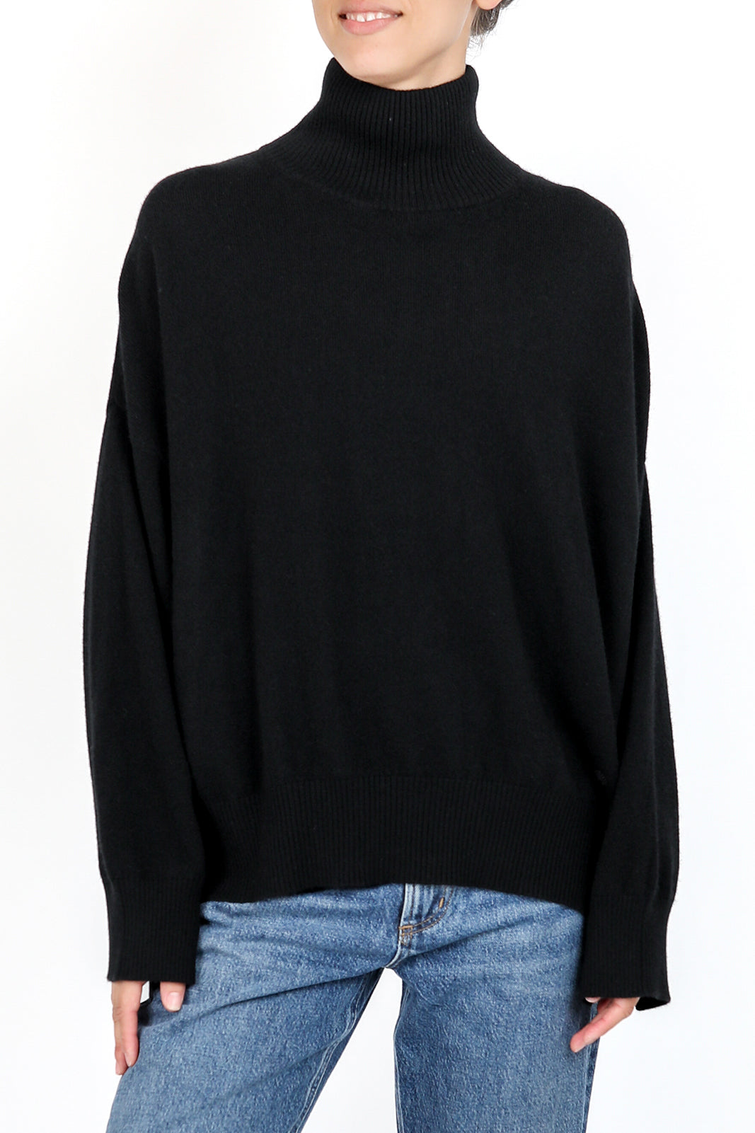 Murano sweater with turtleneck in black