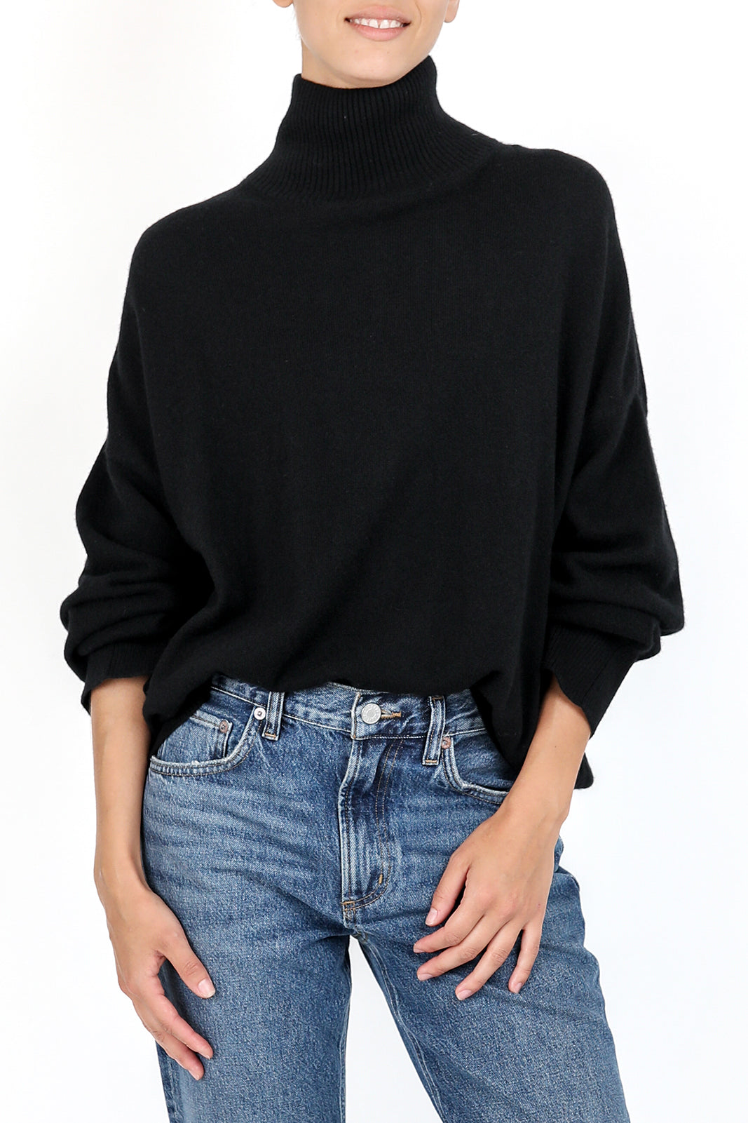 Murano sweater with turtleneck in black