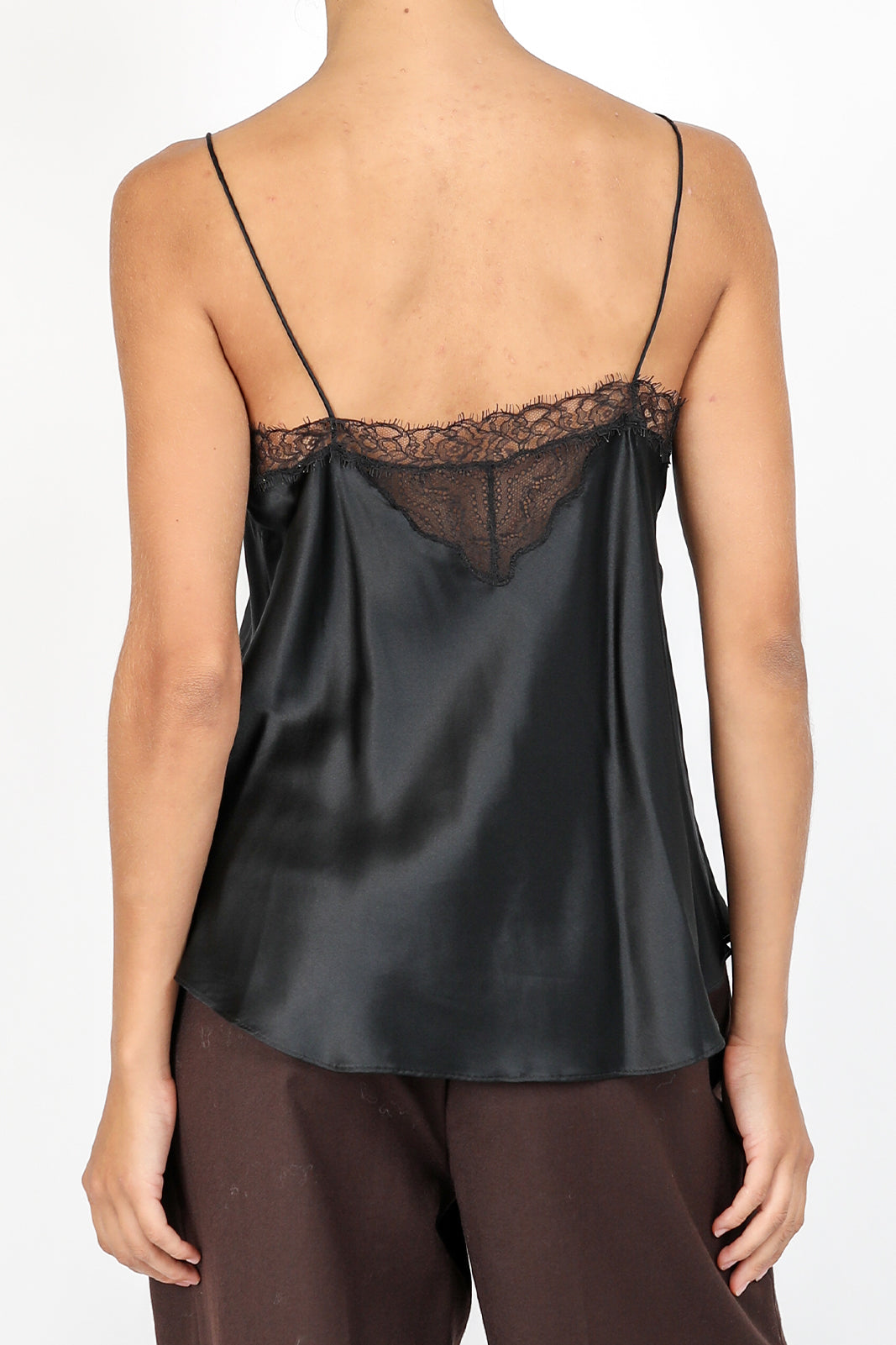 Erika Silk Cami top in black