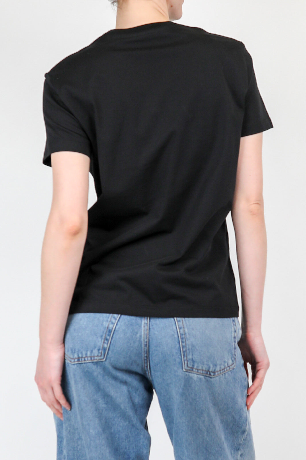 Cotton T-shirt in black