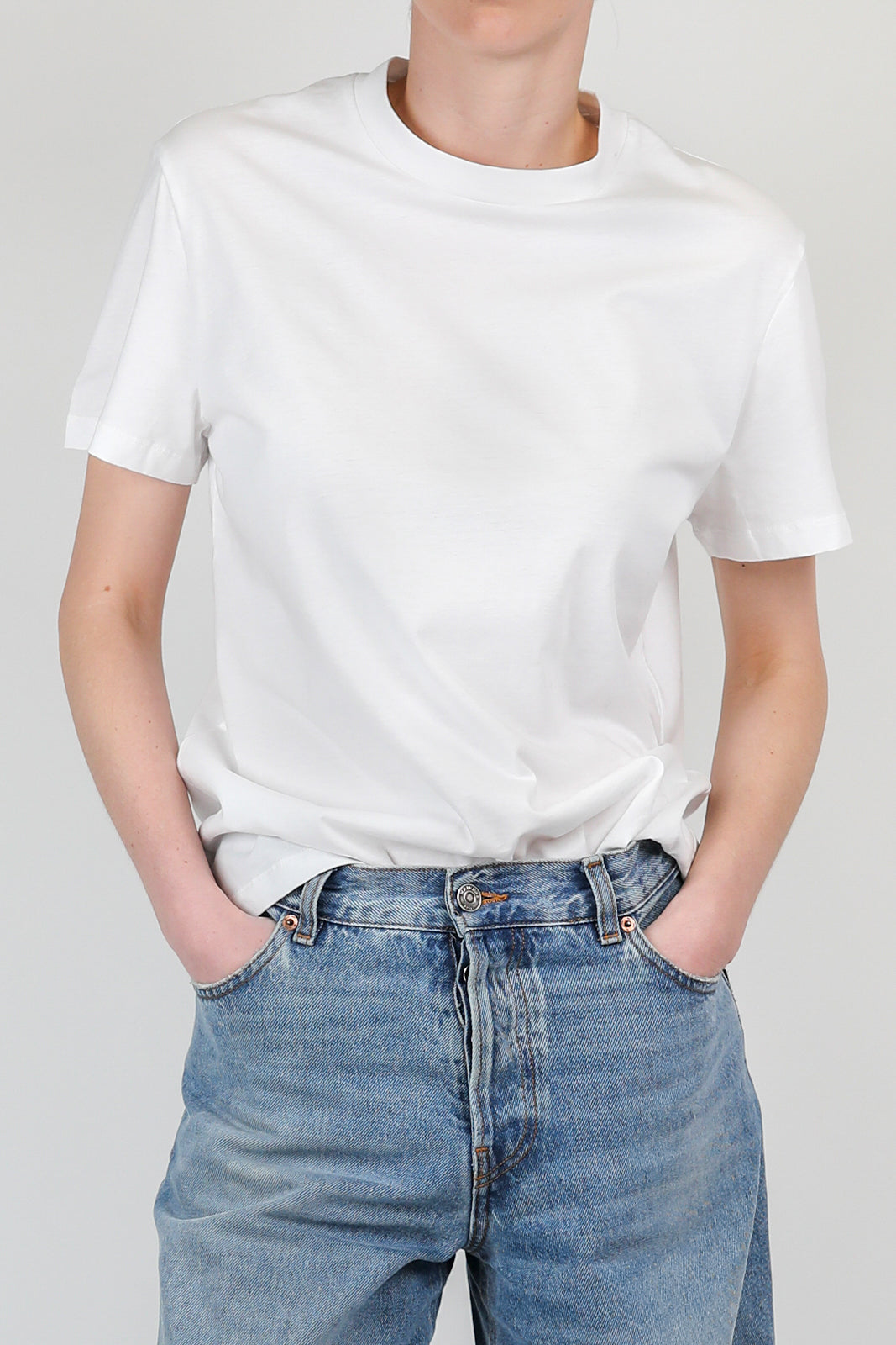 Cotton T-shirt in white