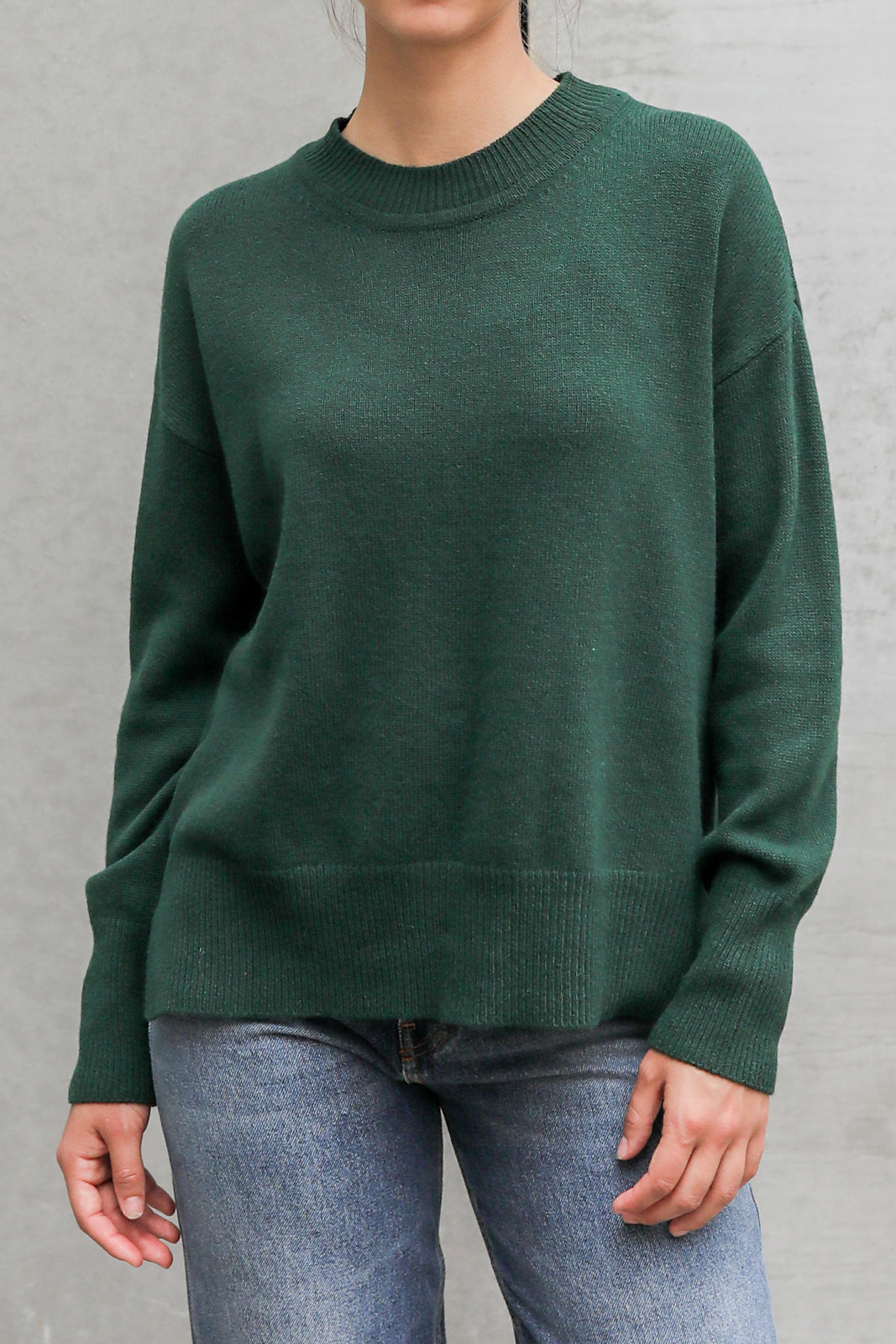 Girocollo sweater in Verde