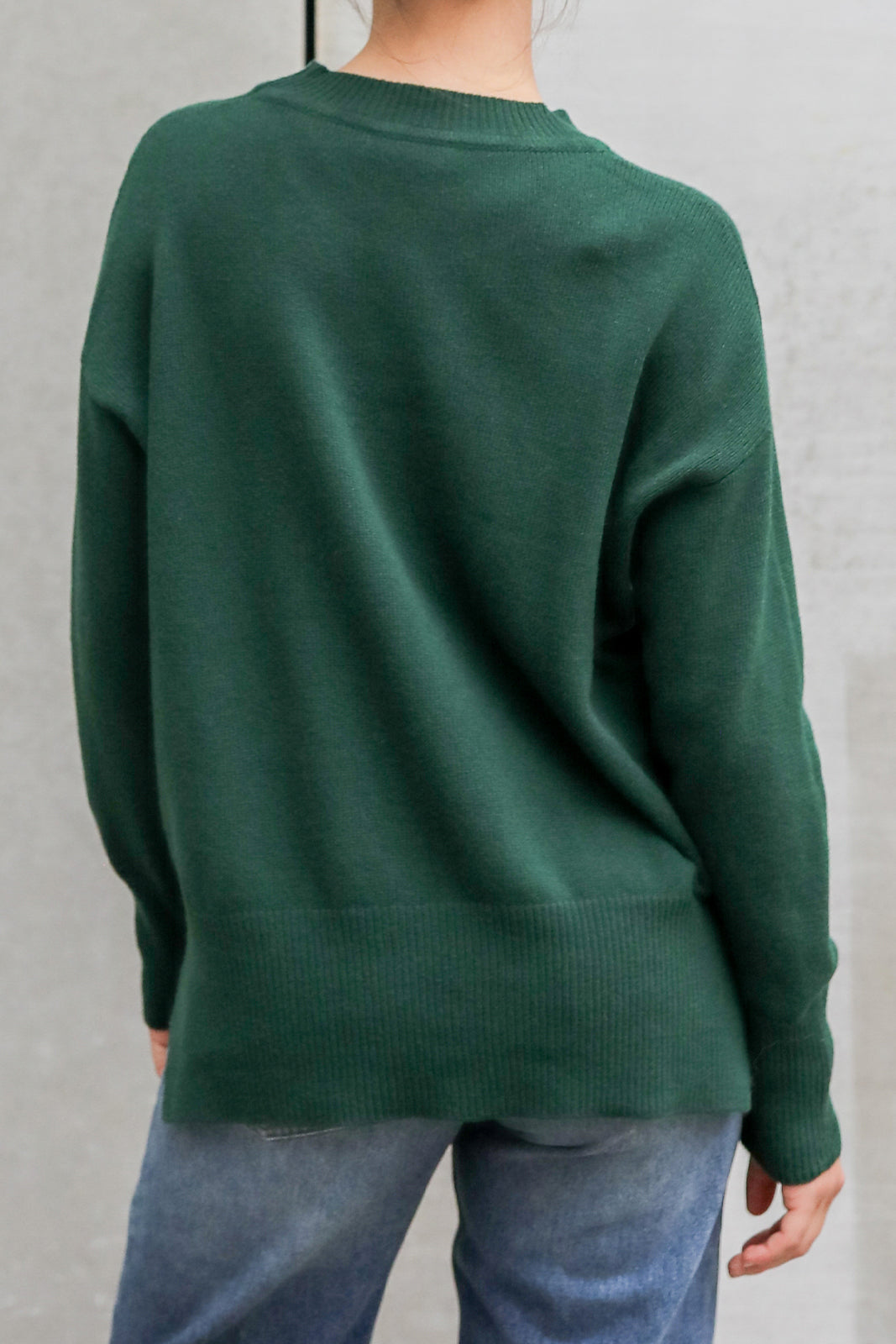 Girocollo sweater in Verde