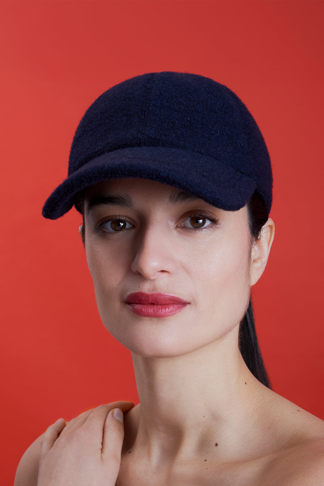 Baseball cap cashmere in navy