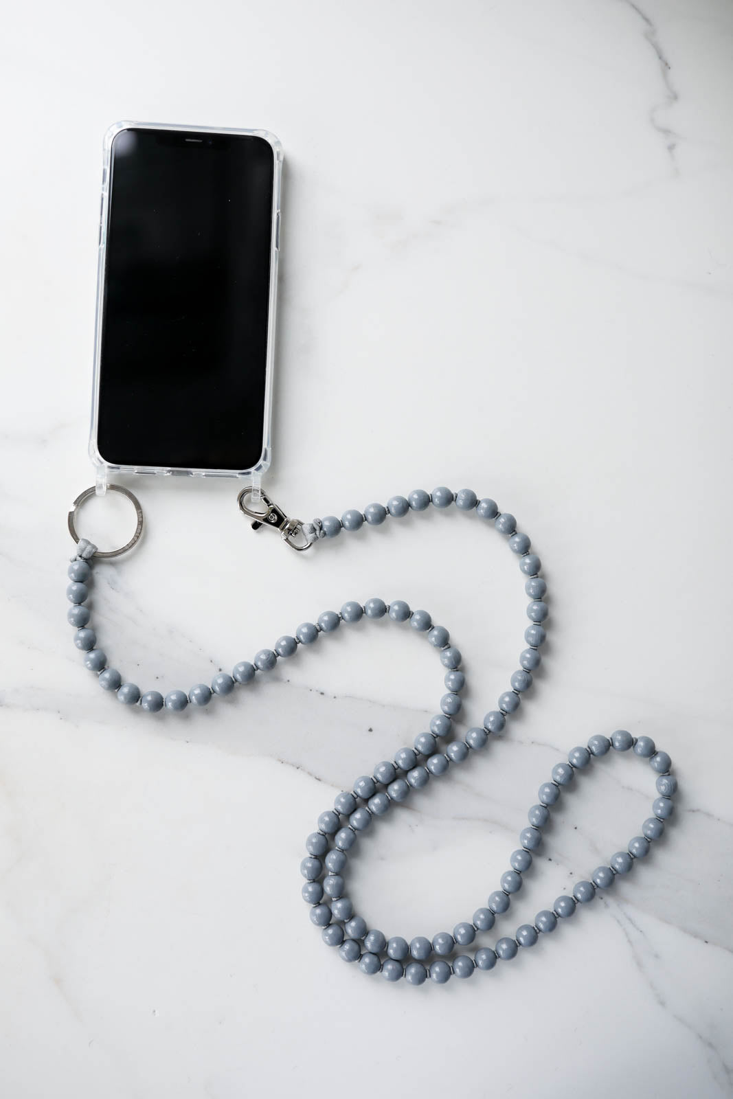 Cell phone chain in gray/grey