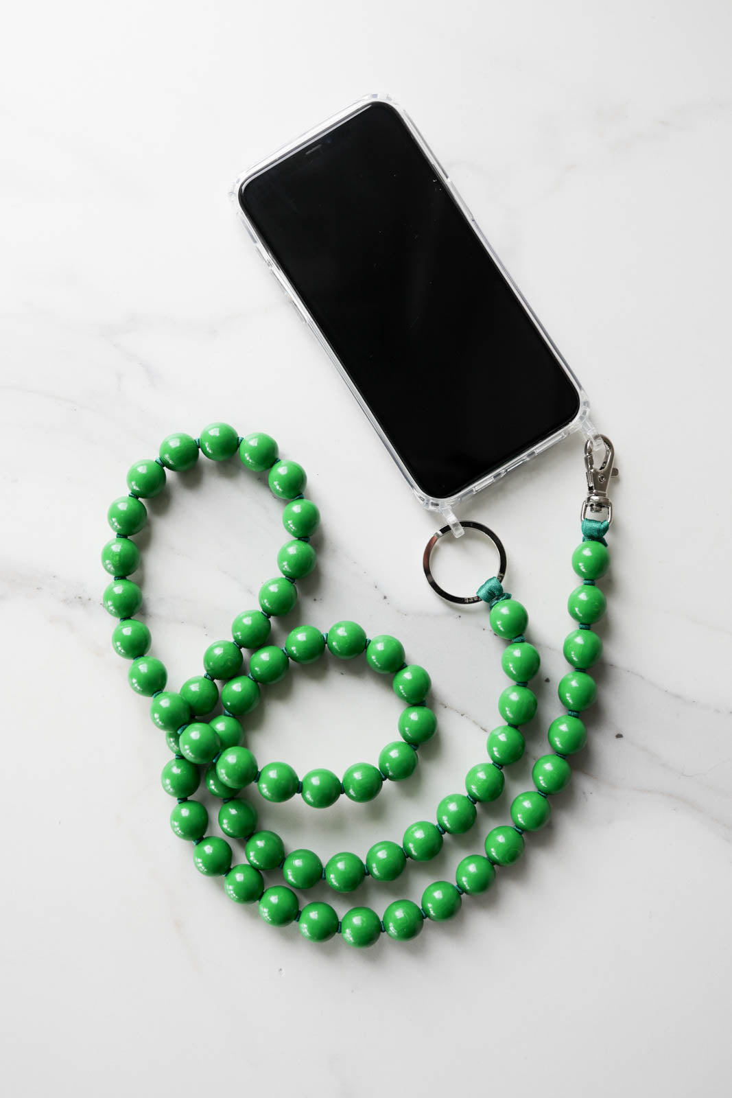 Cell phone chain Big in Green/Darkgreen