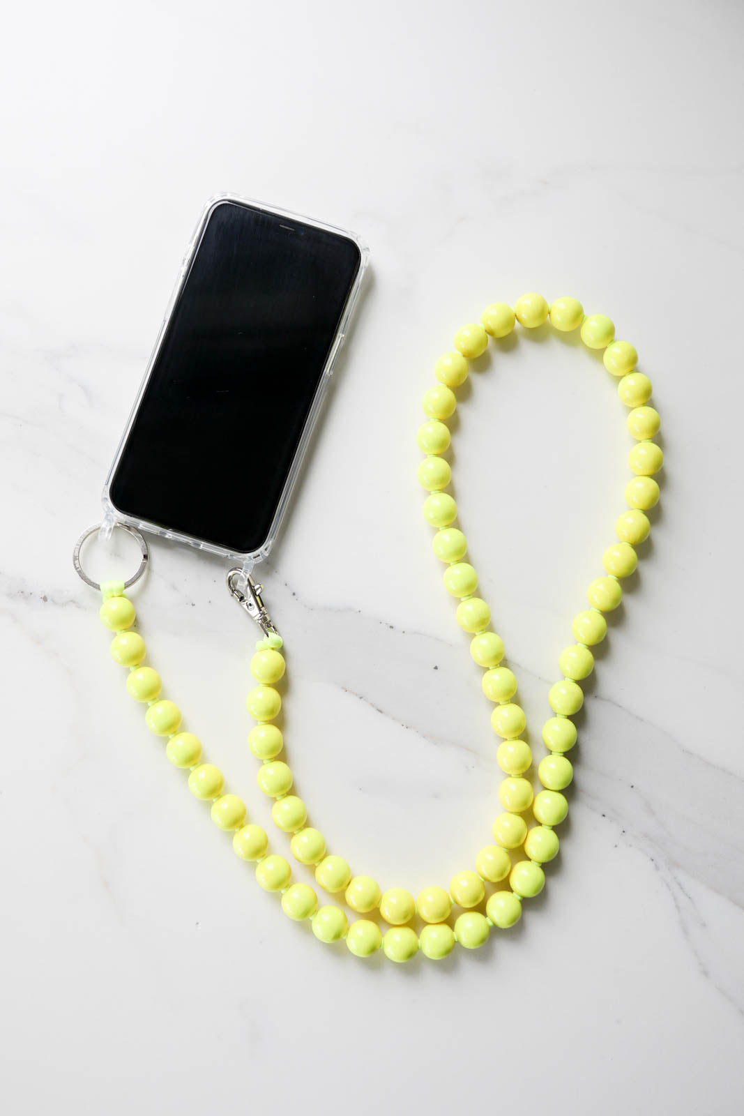 Cell phone chain Big in Neonyellow/Yellow