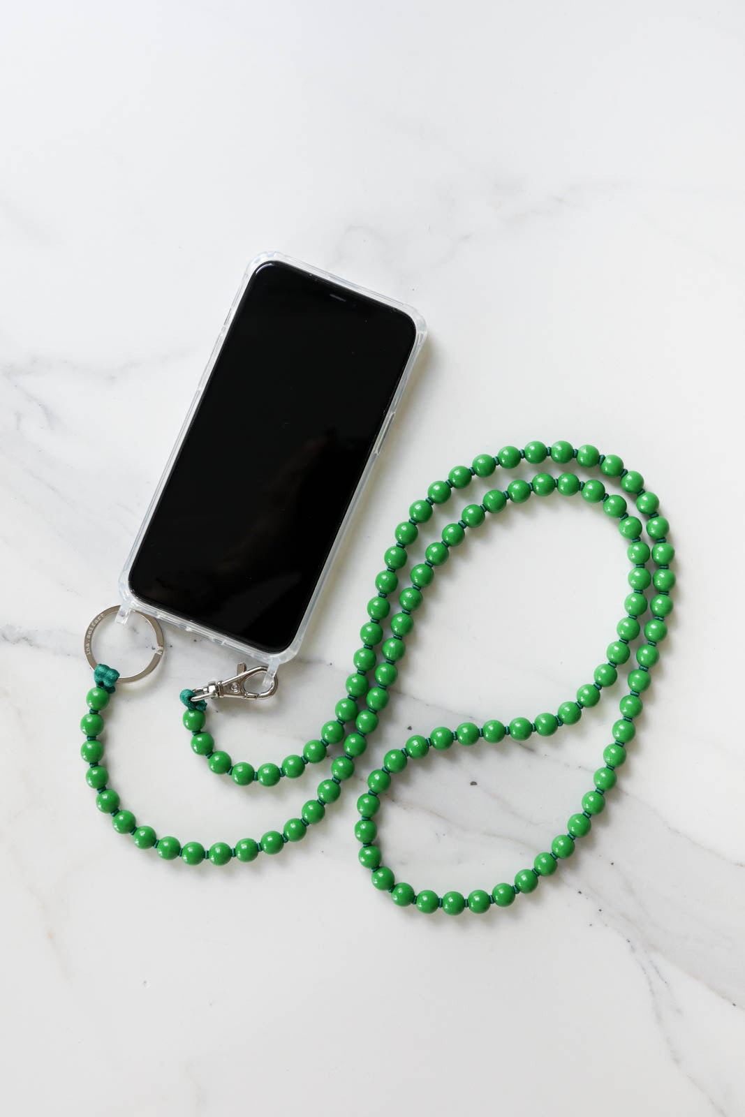 Cell phone chain in green/dark green