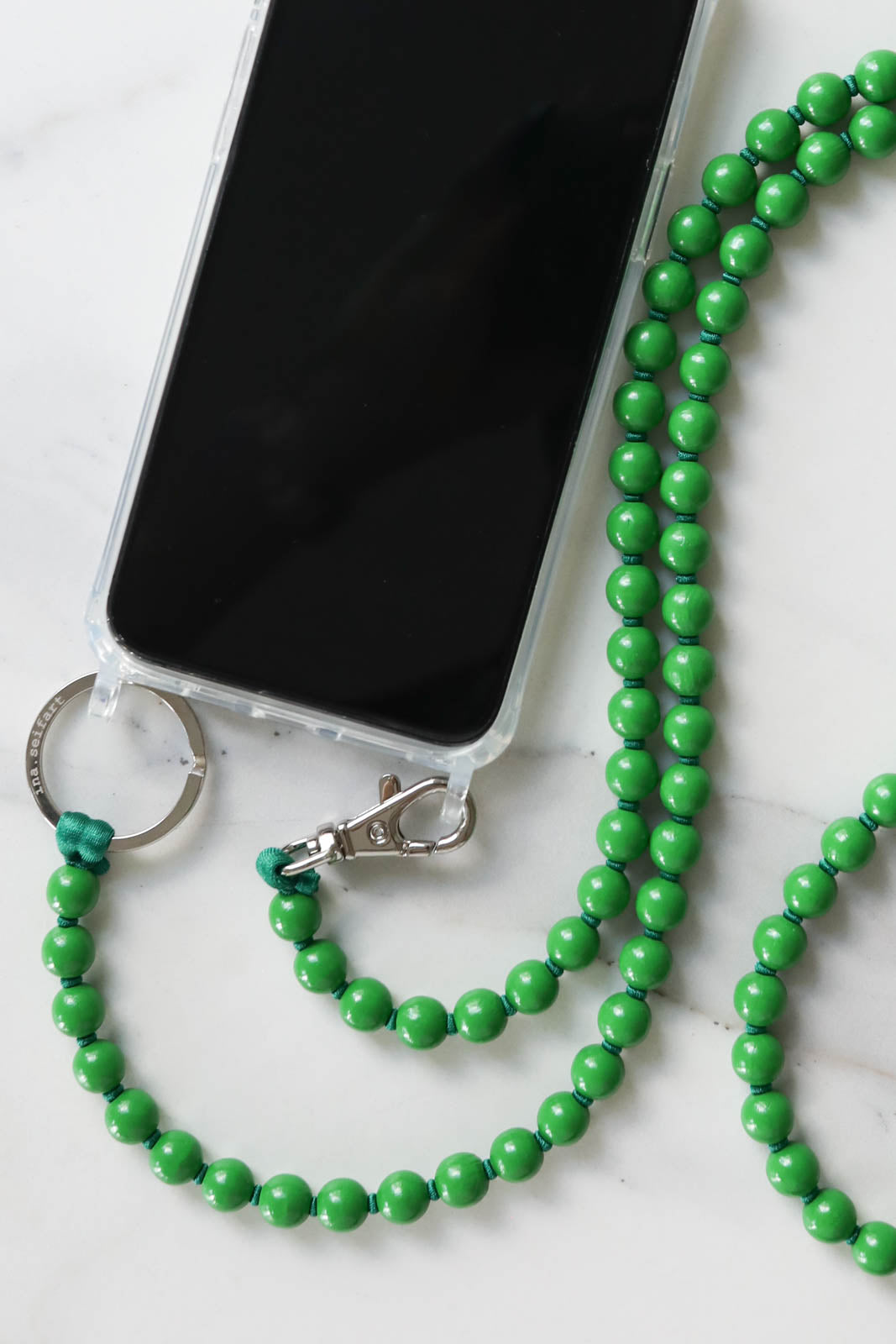 Cell phone chain in green/dark green