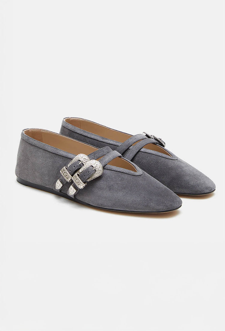 Claudia ballerinas in anthracite