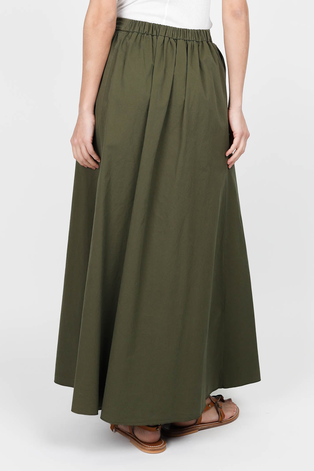 Skirt made of cotton in khaki