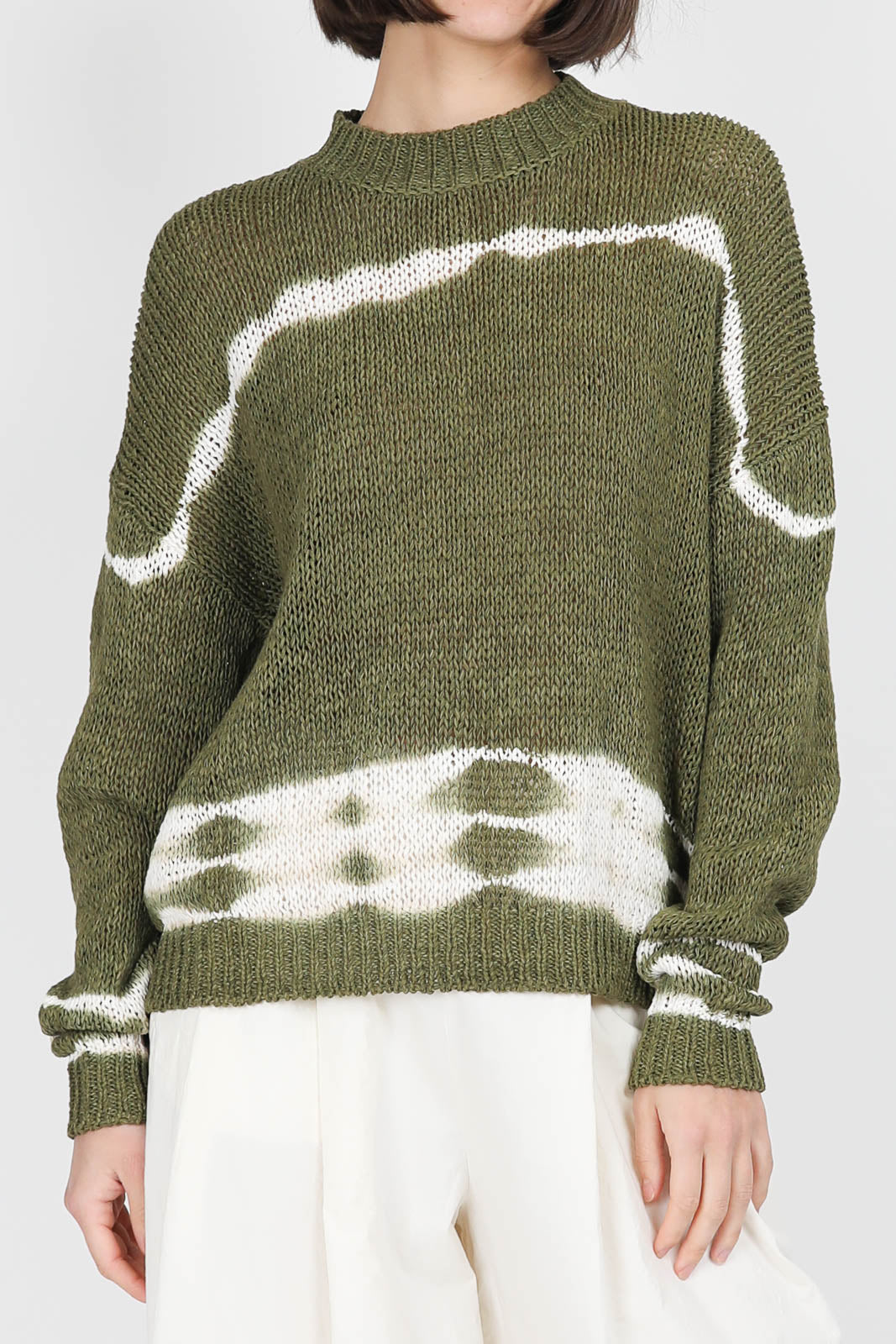 Girocollo sweater in Militare