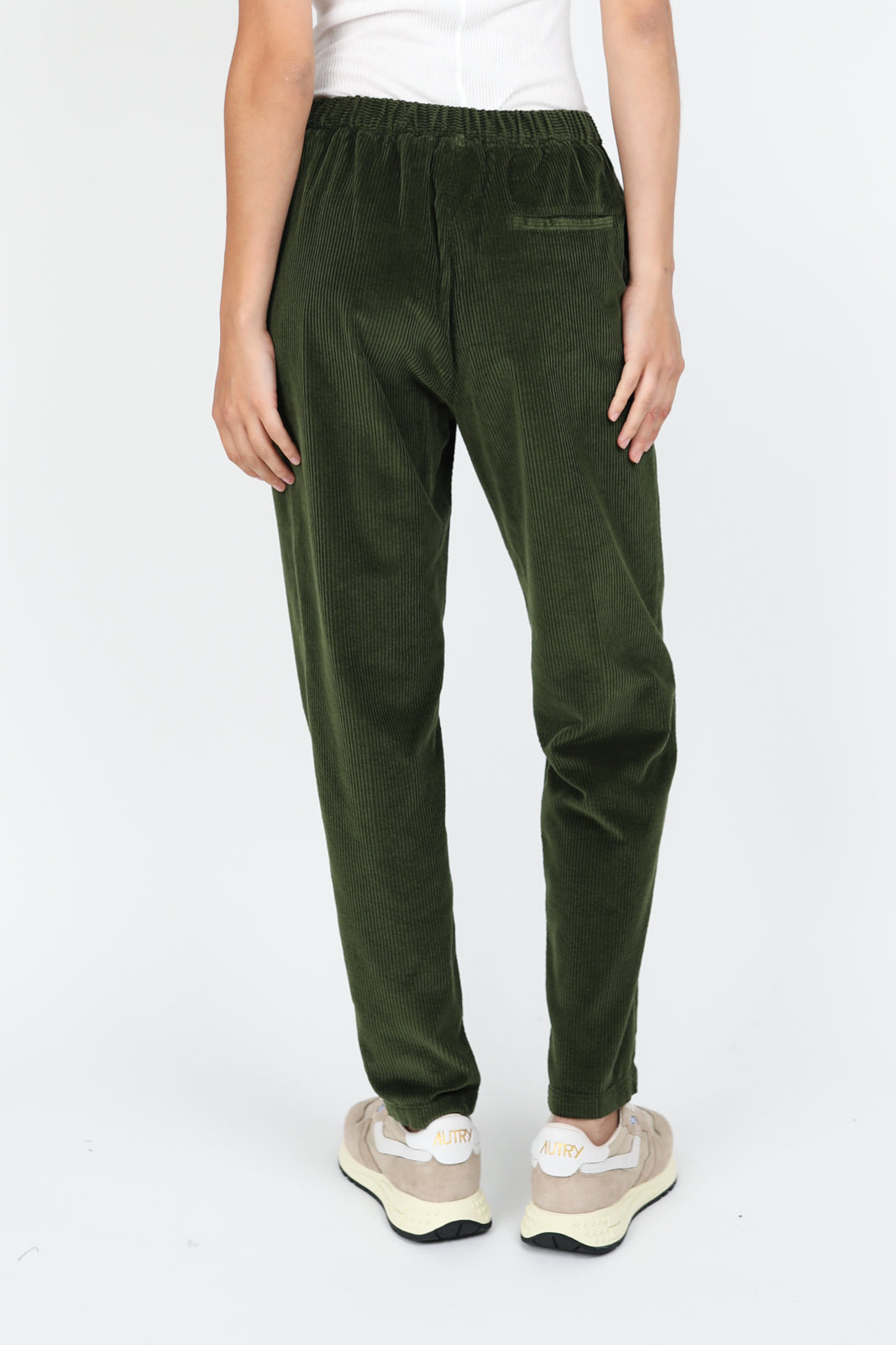 Cotton pants in khaki