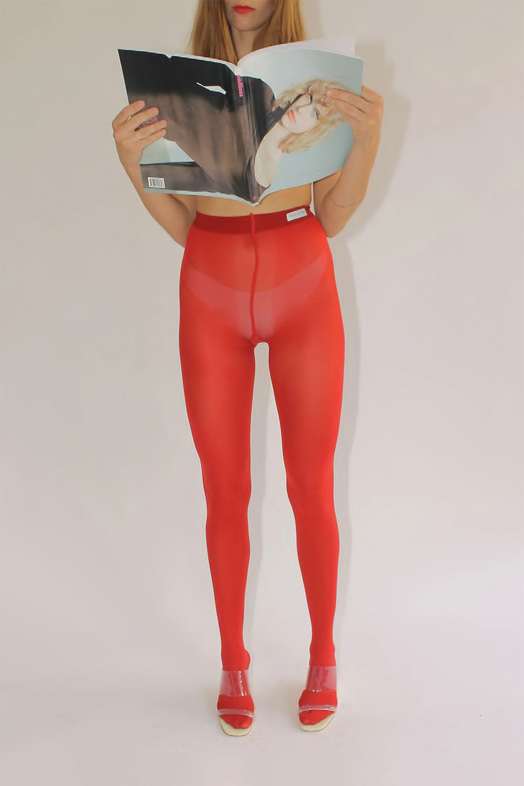 Lycra tights in red