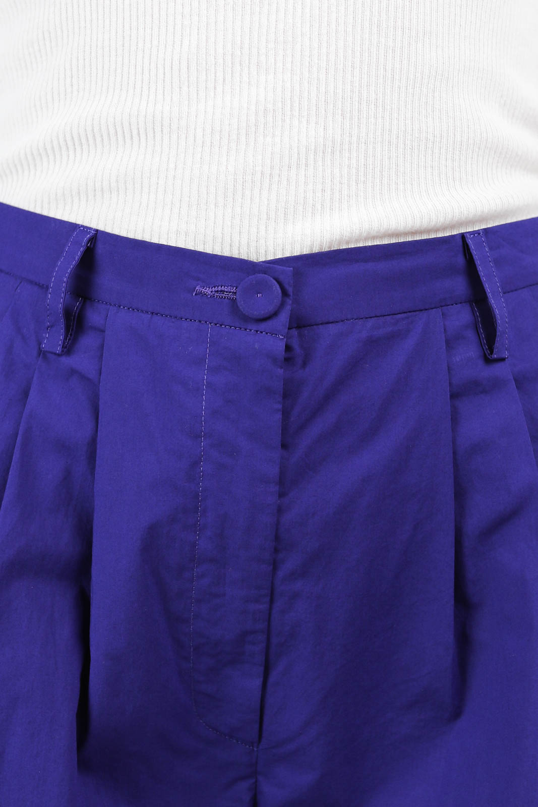 Cotton shorts in sapphire