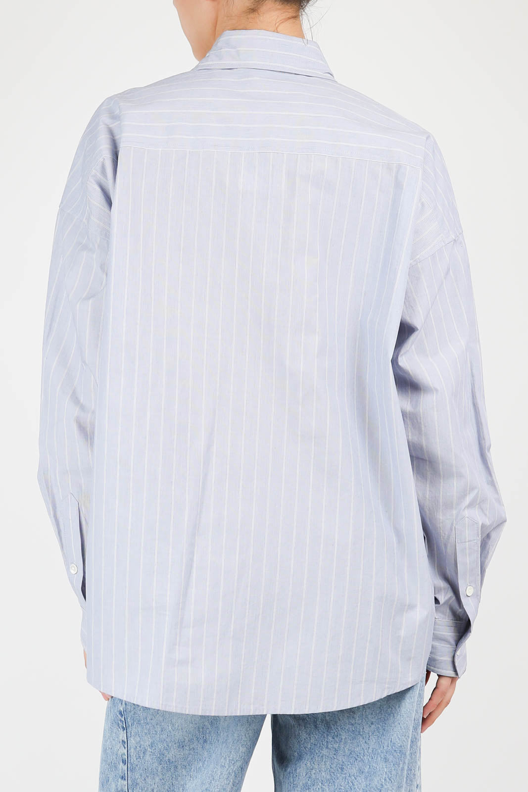 Blouse Uniform in Blue/White Stripe