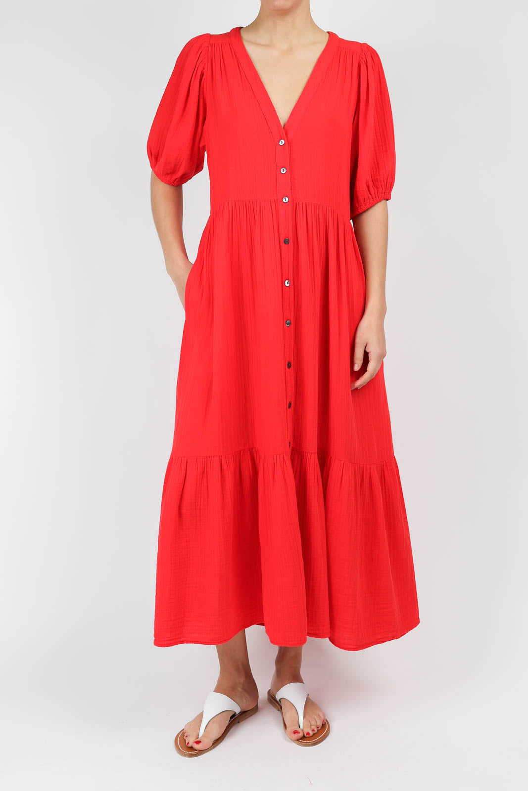 Lennox dress in Real Red